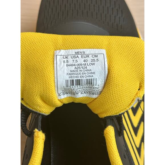 K-Swiss Melrose Tubes Lite Black Sneaker - Size 7.5M - New - Picture 9 of 9